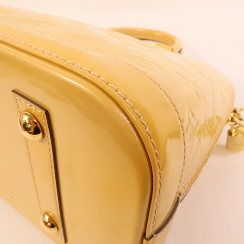 LOUIS VUITTON Monogram Vernis Alma PM金扣手挽袋-14