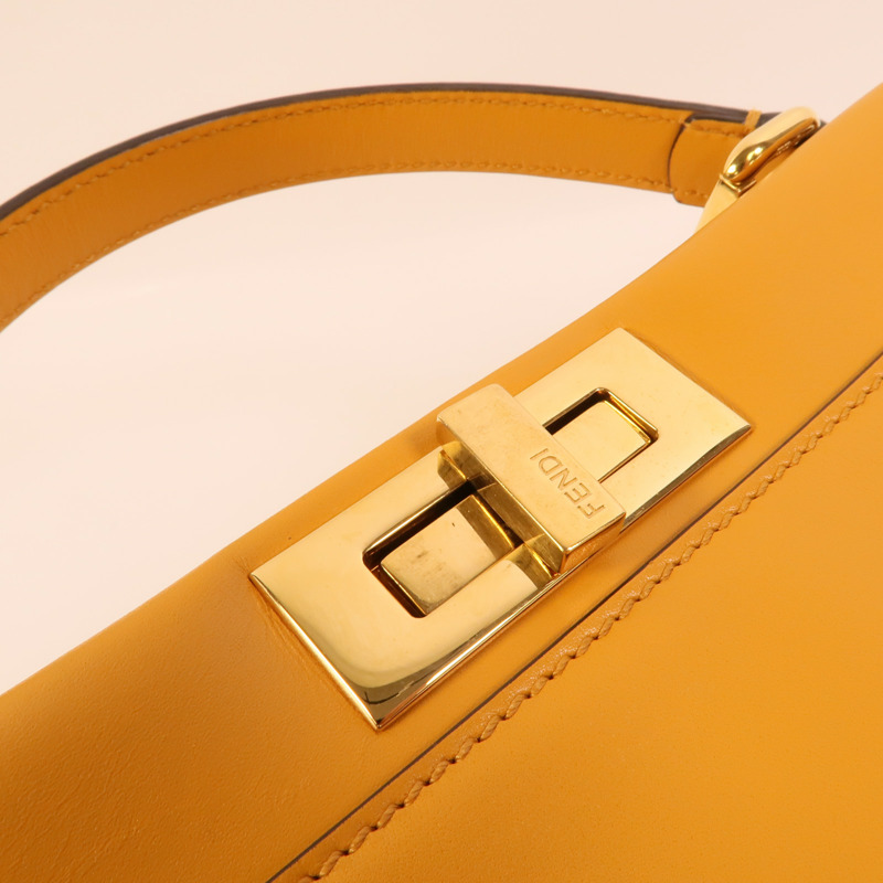 FENDI 牛皮皮革Peekaboo手挽肩背兩用袋-6