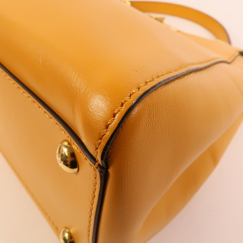 FENDI 牛皮皮革Peekaboo手挽肩背兩用袋-12