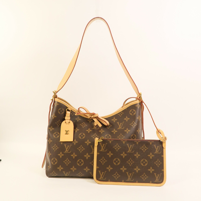 LOUIS VUITTON Monogram CarryAll PM金扣肩背袋-10