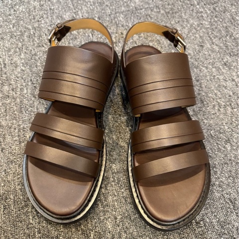 愛馬仕 HERMES 男款牛皮涼鞋 42碼