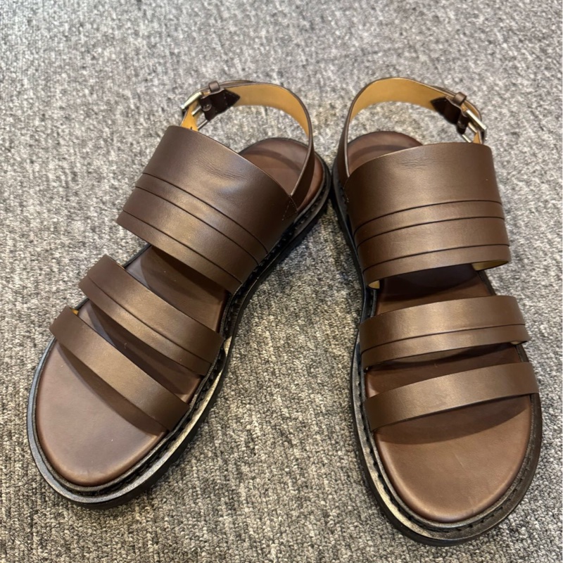 愛馬仕 HERMES 男款牛皮涼鞋 42碼-1