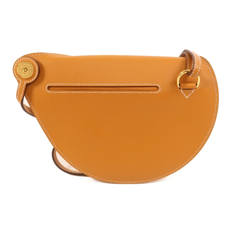 HERMES Epsom皮革Petite Course肩背袋Gold-1