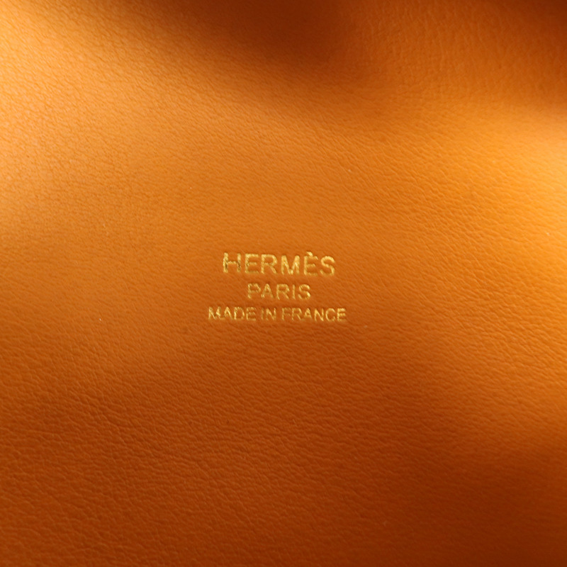 HERMES Epsom皮革Petite Course肩背袋Gold-7
