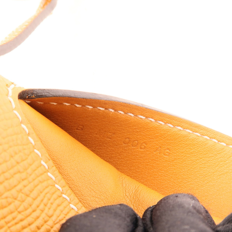 HERMES Epsom皮革Petite Course肩背袋Gold-8