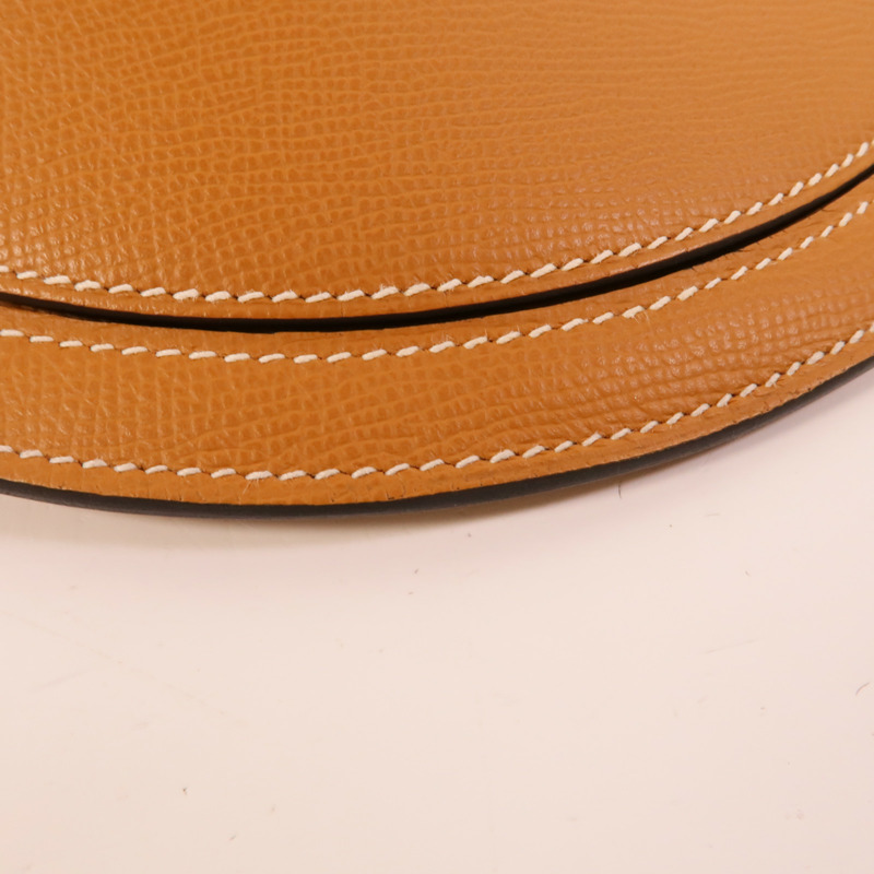 HERMES Epsom皮革Petite Course肩背袋Gold-10