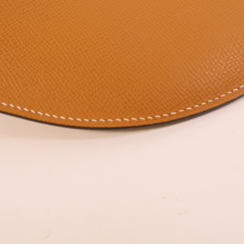 HERMES Epsom皮革Petite Course肩背袋Gold-11