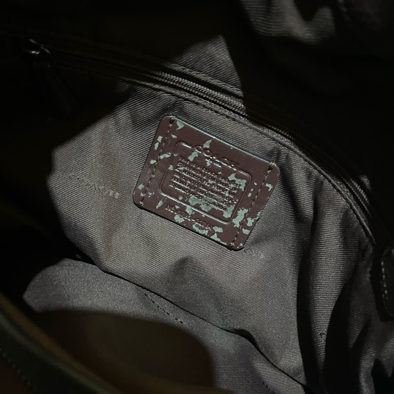 Coach Tote黑色鉚釘三層托特包-50