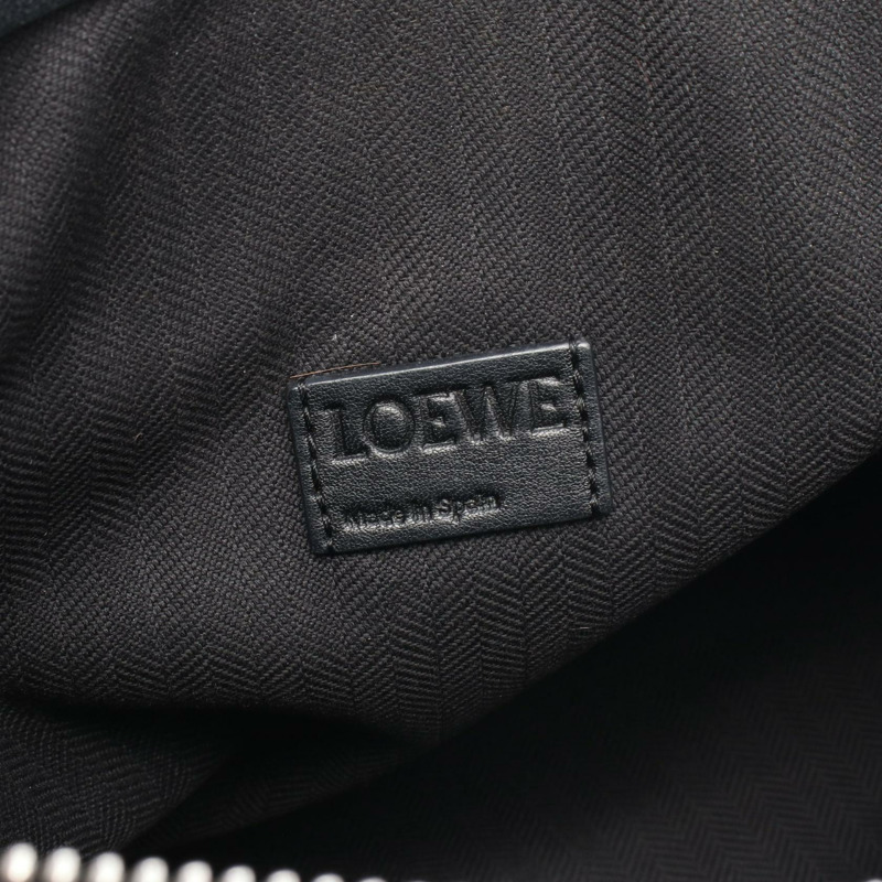 LOEWE T MESSENGER 斜背單肩包,黑色真皮,二手,男女通用-3