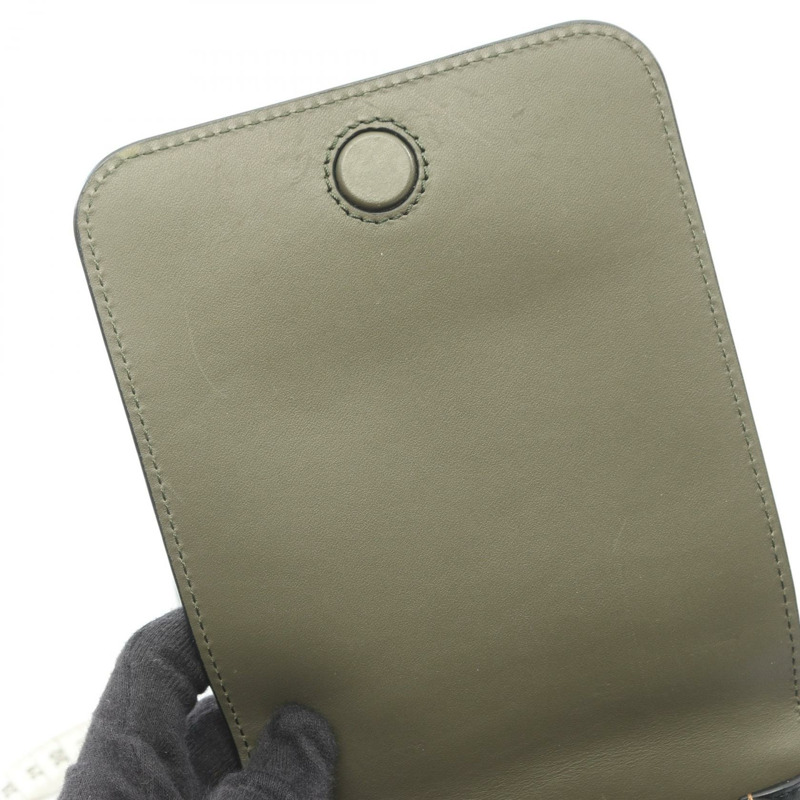 LOEWE GUSSET FLAT CROSSBODY 肩背包 皮革 卡其色 黑色 二手 男士-5