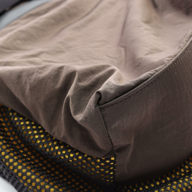 BOTTEGA VENETA 單肩托特斜背包 573062 尼龍 棕色 黑色 黃色 二手-4