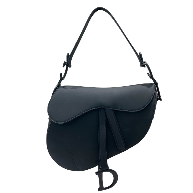 CHRISTIAN DIOR 迪奧 M0455SLLO-989U SADDLE BAG 中號馬鞍包 霧面小牛皮 黑色 黑釦-1