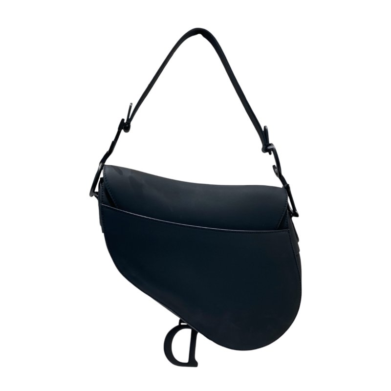 CHRISTIAN DIOR 迪奧 M0455SLLO-989U SADDLE BAG 中號馬鞍包 霧面小牛皮 黑色 黑釦-2