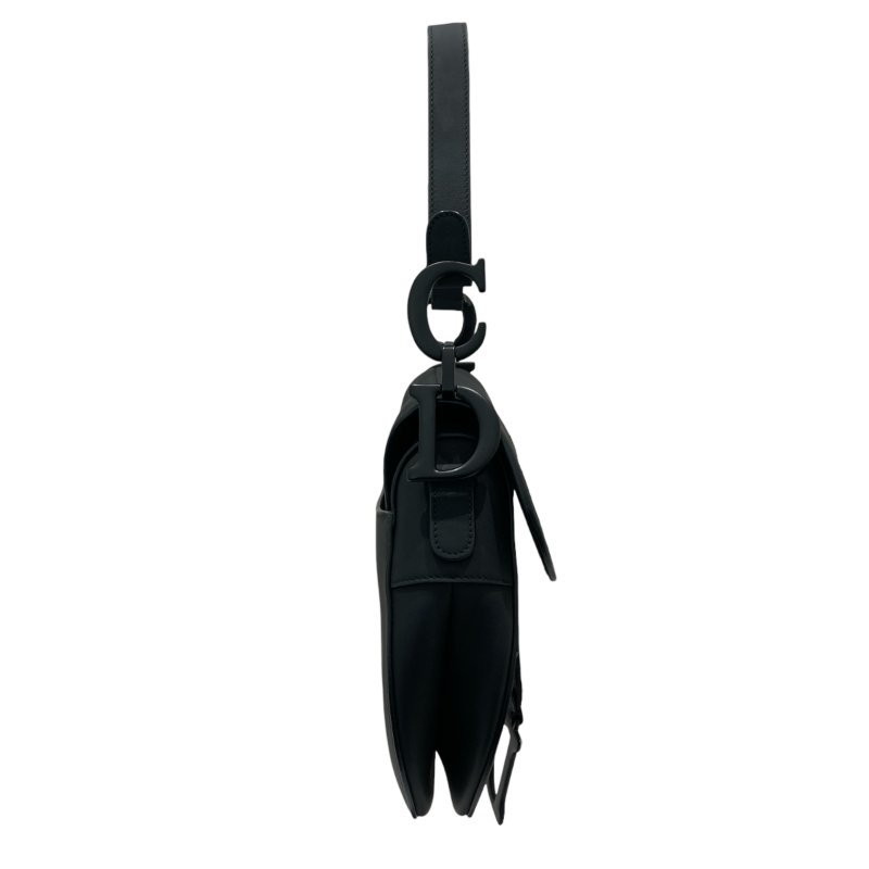 CHRISTIAN DIOR 迪奧 M0455SLLO-989U SADDLE BAG 中號馬鞍包 霧面小牛皮 黑色 黑釦-4