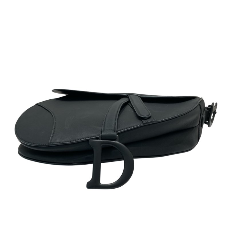CHRISTIAN DIOR 迪奧 M0455SLLO-989U SADDLE BAG 中號馬鞍包 霧面小牛皮 黑色 黑釦-5