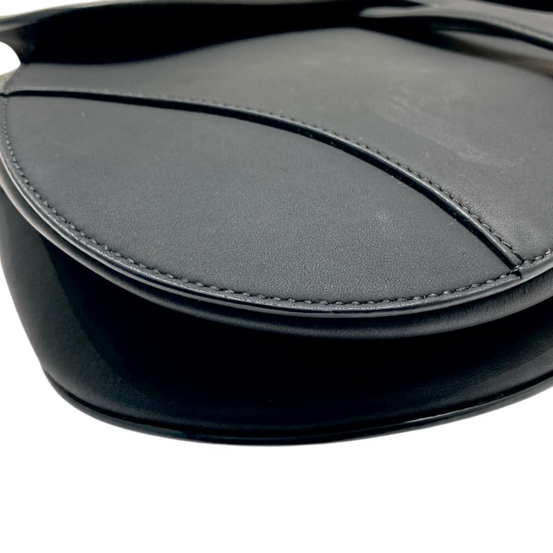CHRISTIAN DIOR 迪奧 M0455SLLO-989U SADDLE BAG 中號馬鞍包 霧面小牛皮 黑色 黑釦-7