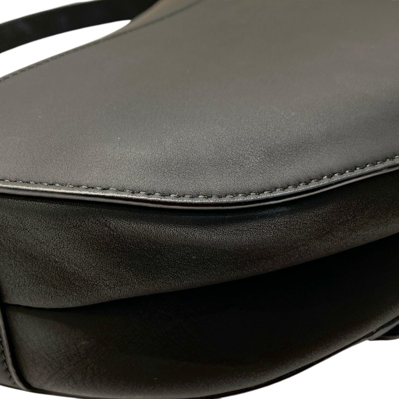 CHRISTIAN DIOR 迪奧 M0455SLLO-989U SADDLE BAG 中號馬鞍包 霧面小牛皮 黑色 黑釦-10