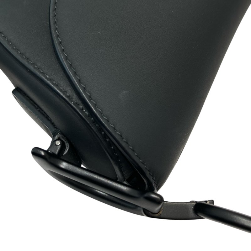 CHRISTIAN DIOR 迪奧 M0455SLLO-989U SADDLE BAG 中號馬鞍包 霧面小牛皮 黑色 黑釦-15