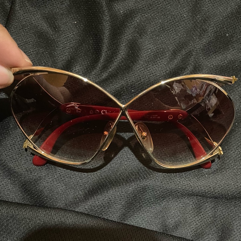 Christian Dior VINTAGE  酒紅墨鏡-0