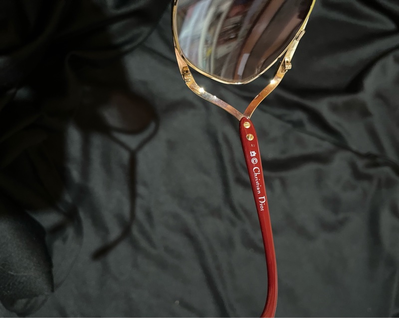 Christian Dior VINTAGE  酒紅墨鏡-4
