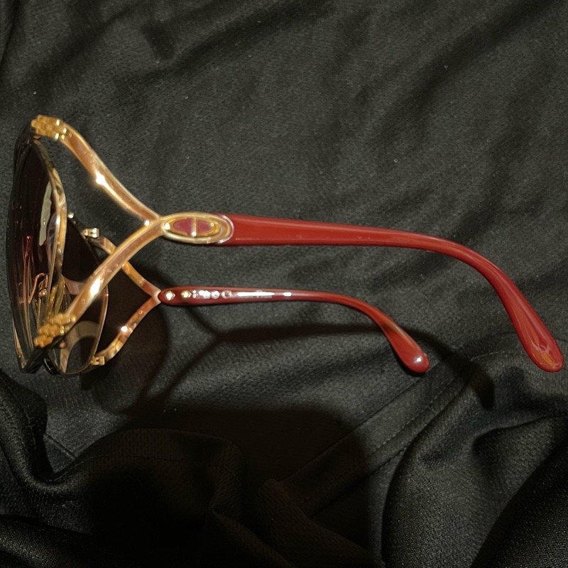 Christian Dior VINTAGE  酒紅墨鏡-9