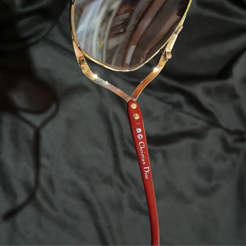 Christian Dior VINTAGE  酒紅墨鏡-23