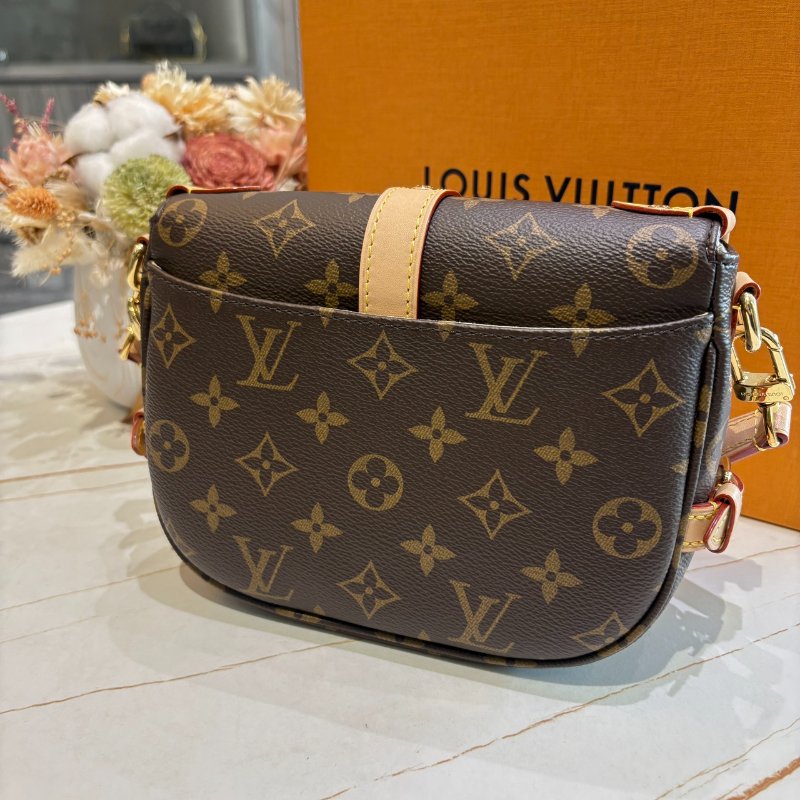 *SHIHNA名牌精品* LV M46740 Saumur BB 經典Monogram帆布馬鞍包-4