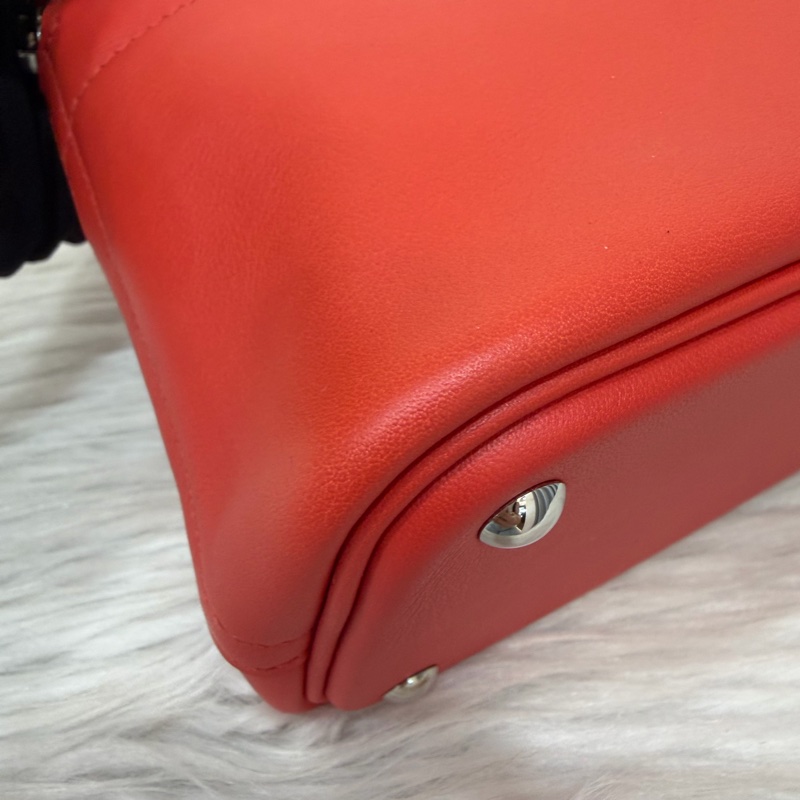 HERMES 愛馬仕 銀釦 BOLIDE 27 S5 番茄紅 SWIFT皮 柏莉包 柏麗包 手提包 斜背包 肩背包-5