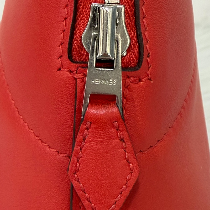 HERMES 愛馬仕 銀釦 BOLIDE 27 S5 番茄紅 SWIFT皮 柏莉包 柏麗包 手提包 斜背包 肩背包-19