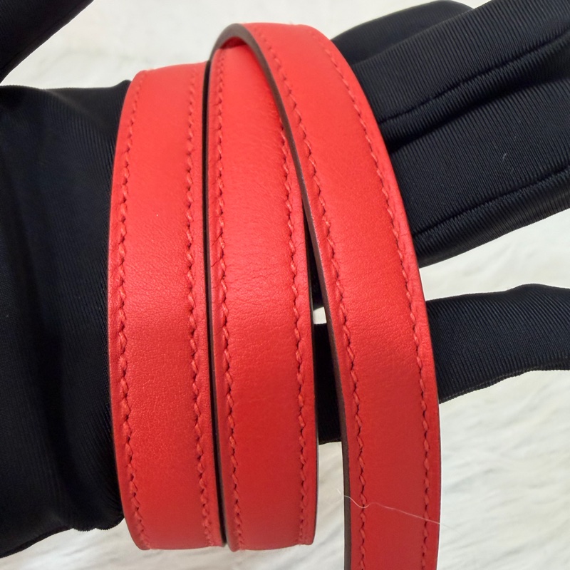 HERMES 愛馬仕 銀釦 BOLIDE 27 S5 番茄紅 SWIFT皮 柏莉包 柏麗包 手提包 斜背包 肩背包-51
