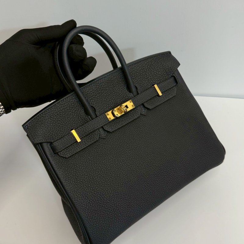 Hermes Birkin25 金釦 膠膜未撕 W刻 Togo皮 臺灣購證正本 全配-9