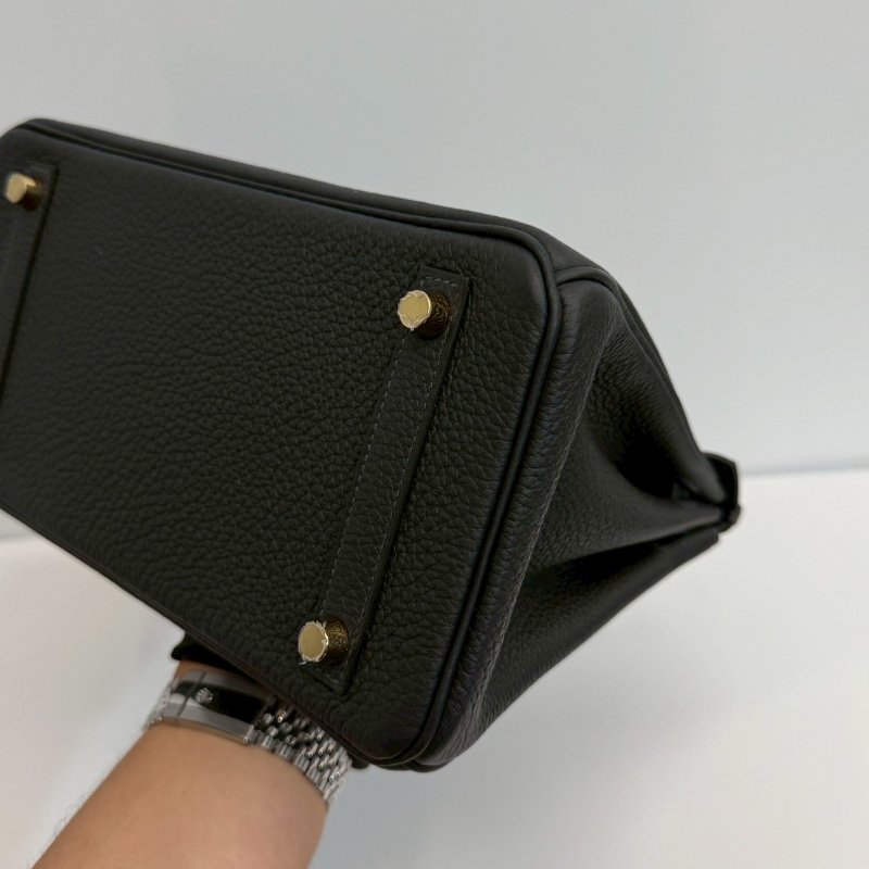 Hermes Birkin25 金釦 膠膜未撕 W刻 Togo皮 臺灣購證正本 全配-14