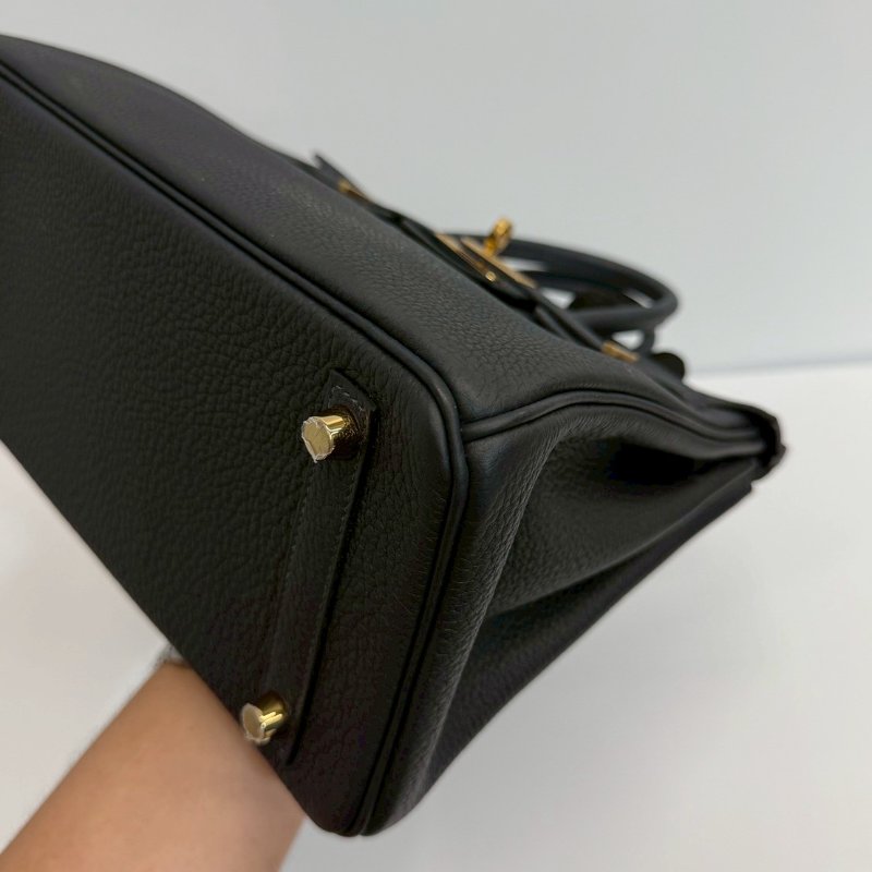 Hermes Birkin25 金釦 膠膜未撕 W刻 Togo皮 臺灣購證正本 全配-15