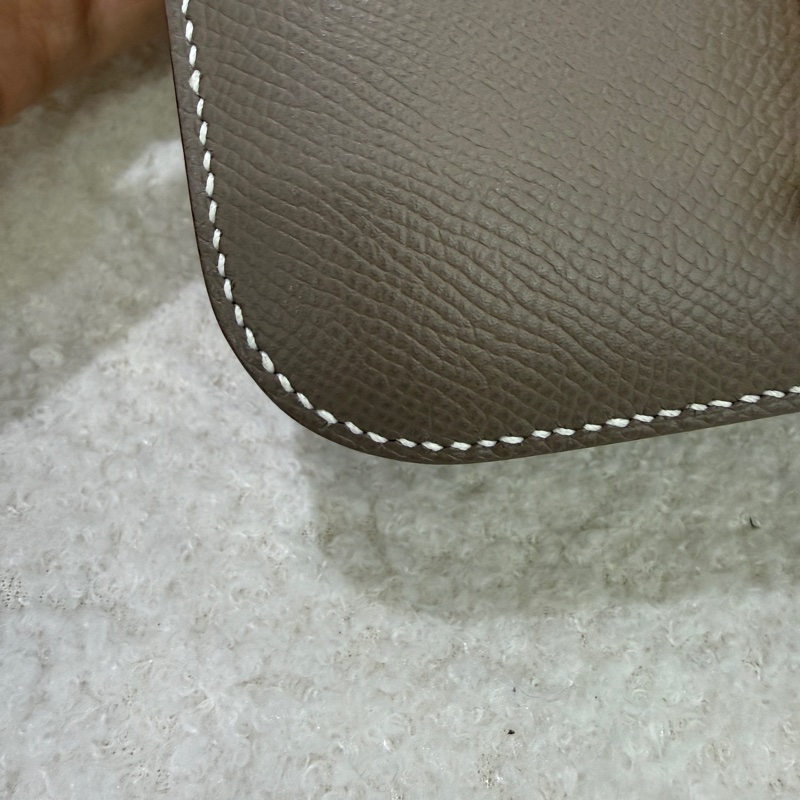98新愛馬仕Hermès Constance Mini 康康大象灰金扣19 U刻-6