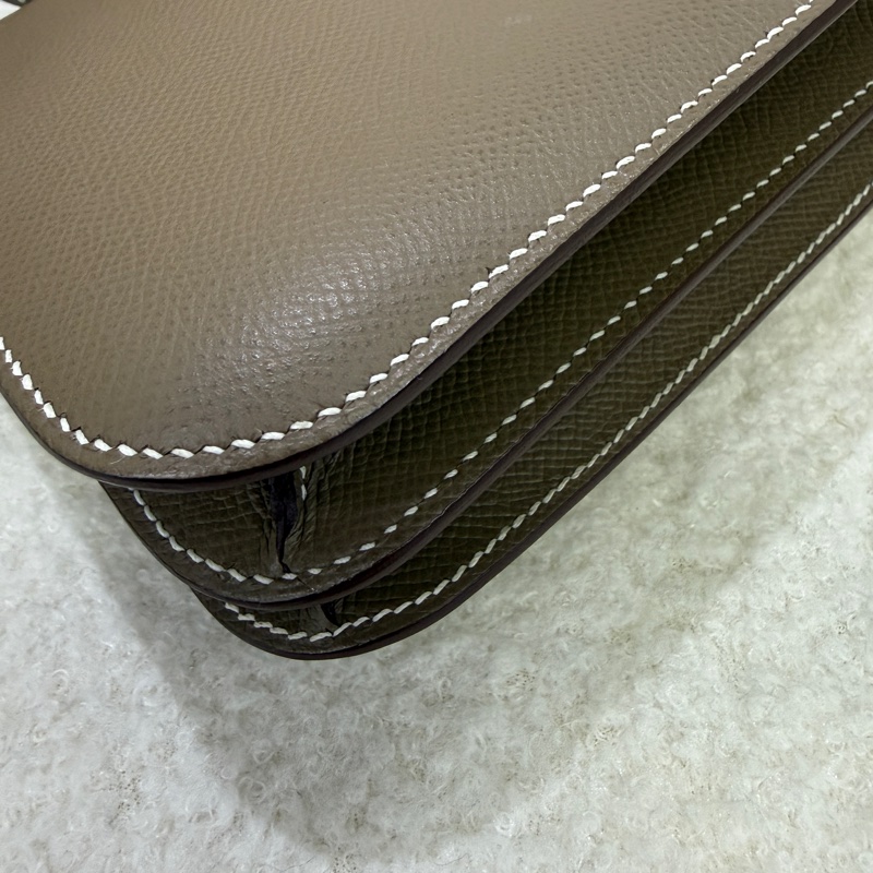 98新愛馬仕Hermès Constance Mini 康康大象灰金扣19 U刻-13