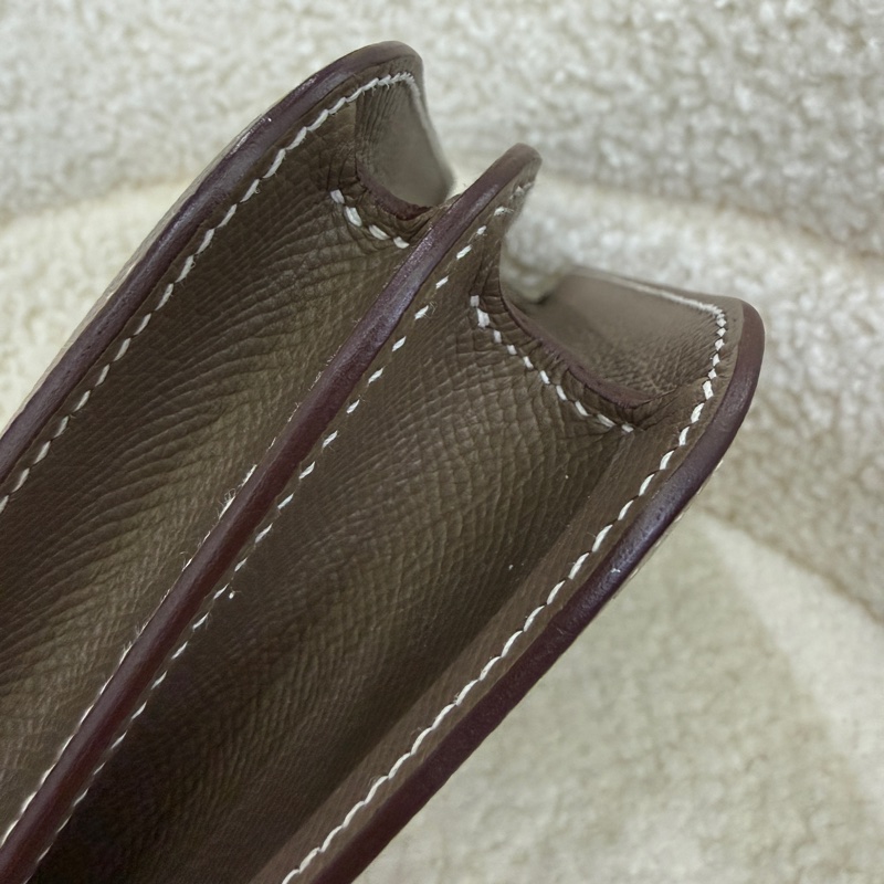 98新愛馬仕Hermès Constance Mini 康康大象灰金扣19 U刻-14