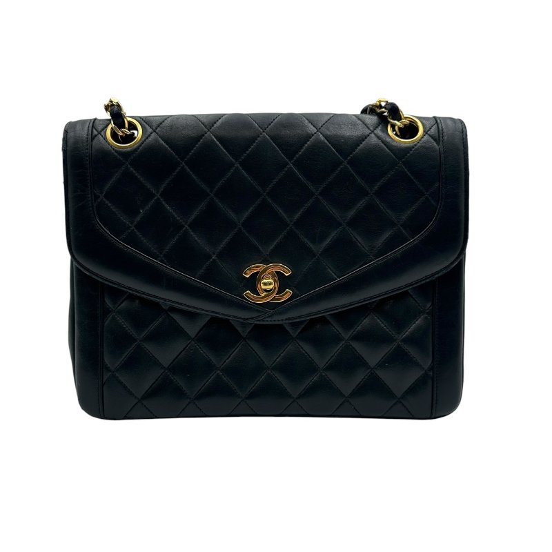 【美收精品】CHANEL 復古鏈條單肩包小羊皮絎縫肩背包 C-539【隔月月中將轉賣至日本 上架期限30天】-0