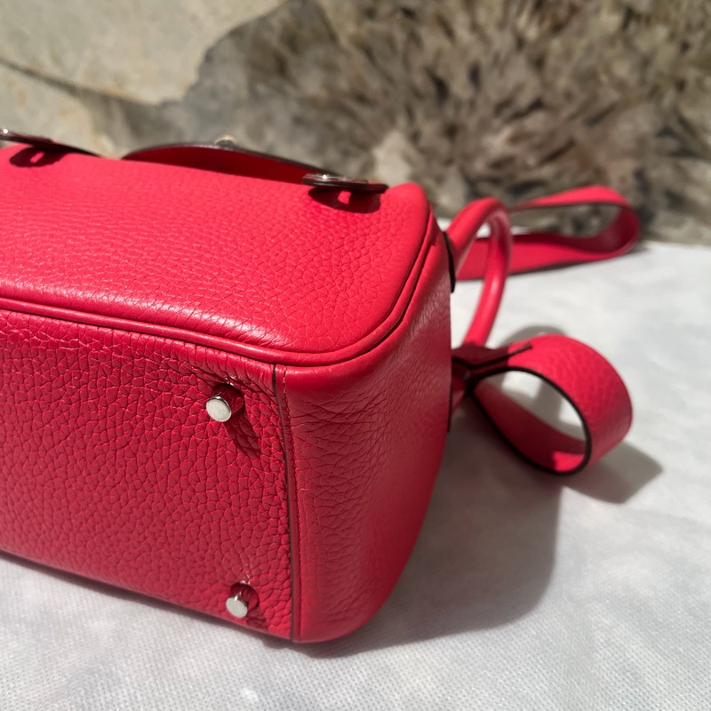 Hermes玫瑰粉TC Mini Lindy-6