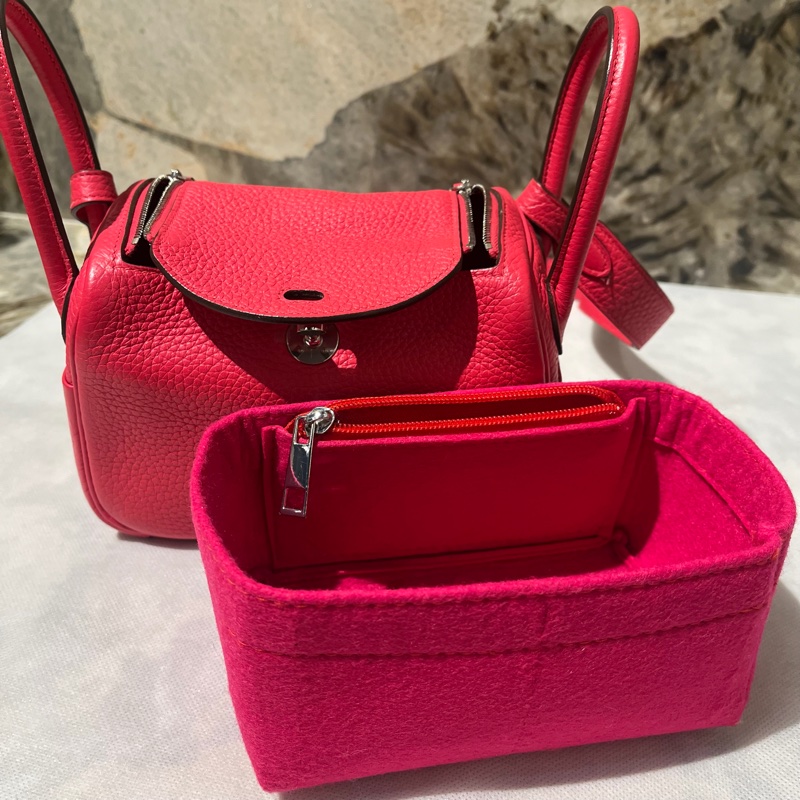 Hermes玫瑰粉TC Mini Lindy-8