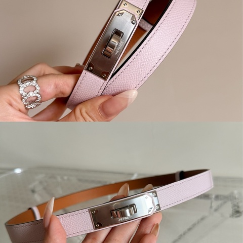 全新未使用 Hermes 愛馬仕 Kelly belt 腰帶 皮帶 銀釦