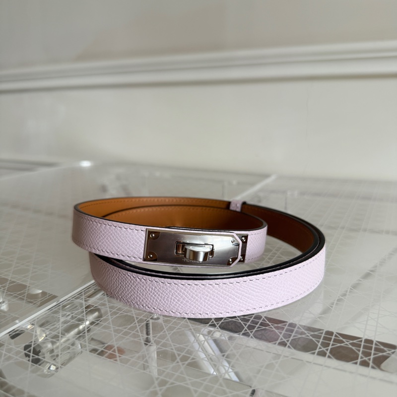 全新未使用 Hermes 愛馬仕 Kelly belt 腰帶 皮帶 銀釦-3