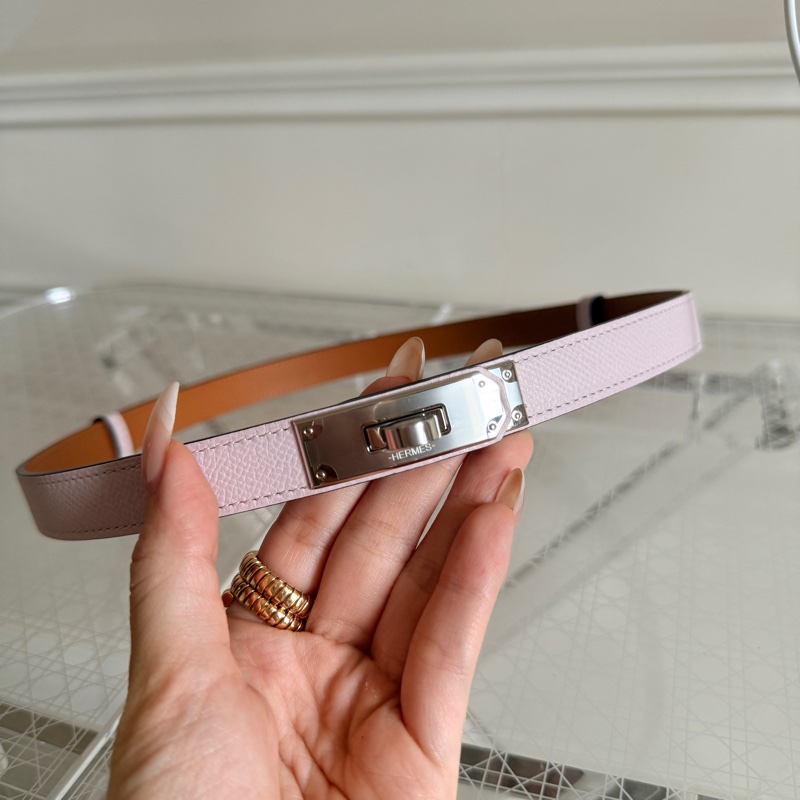 全新未使用 Hermes 愛馬仕 Kelly belt 腰帶 皮帶 銀釦-4