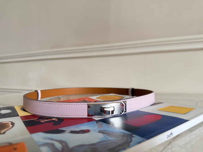 全新未使用 Hermes 愛馬仕 Kelly belt 腰帶 皮帶 銀釦-6