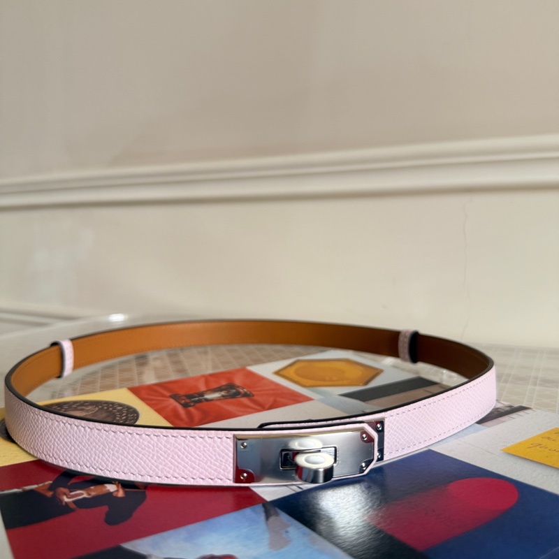 全新未使用 Hermes 愛馬仕 Kelly belt 腰帶 皮帶 銀釦-7