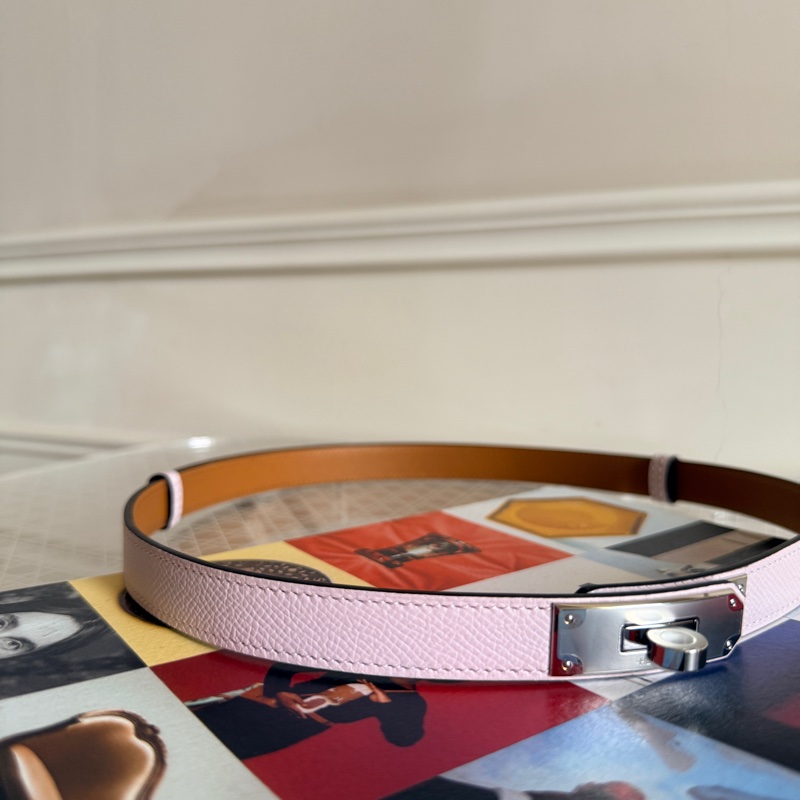 全新未使用 Hermes 愛馬仕 Kelly belt 腰帶 皮帶 銀釦-8