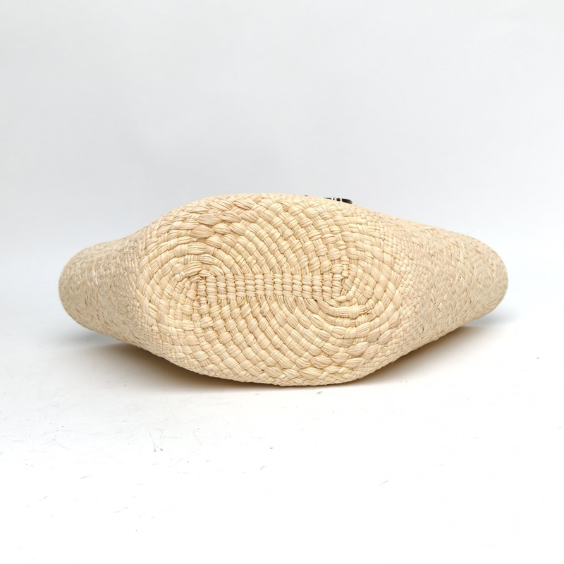 LOEWE AnagramBasket編織菜籃子包小號米色肩背包-3