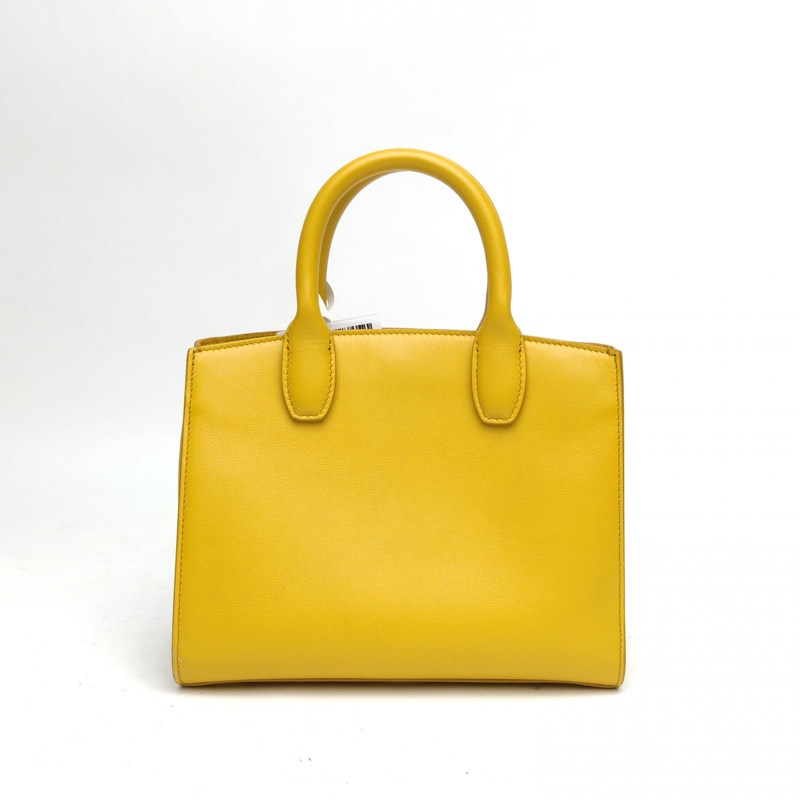 FERRAGAMO 黃色牛皮studio手提包-2