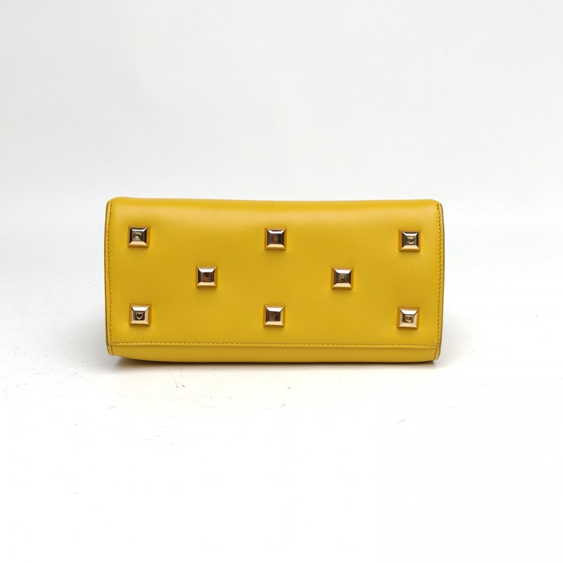 FERRAGAMO 黃色牛皮studio手提包-3