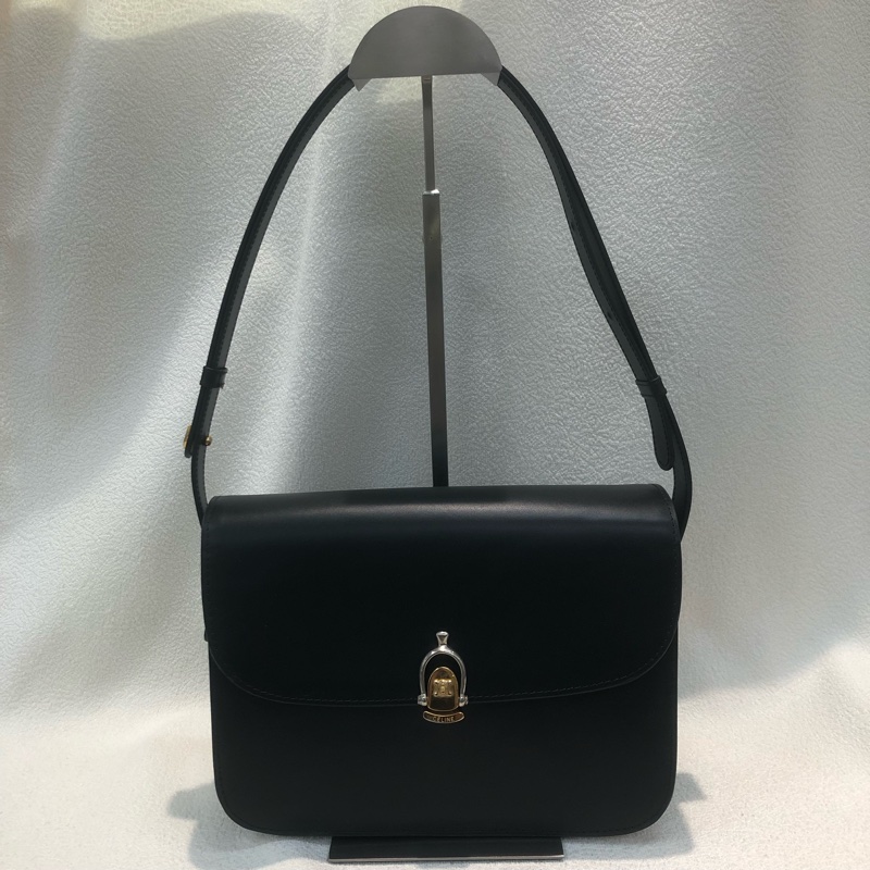 CELINE 深咖啡色 Vintage 單肩包XB565-5