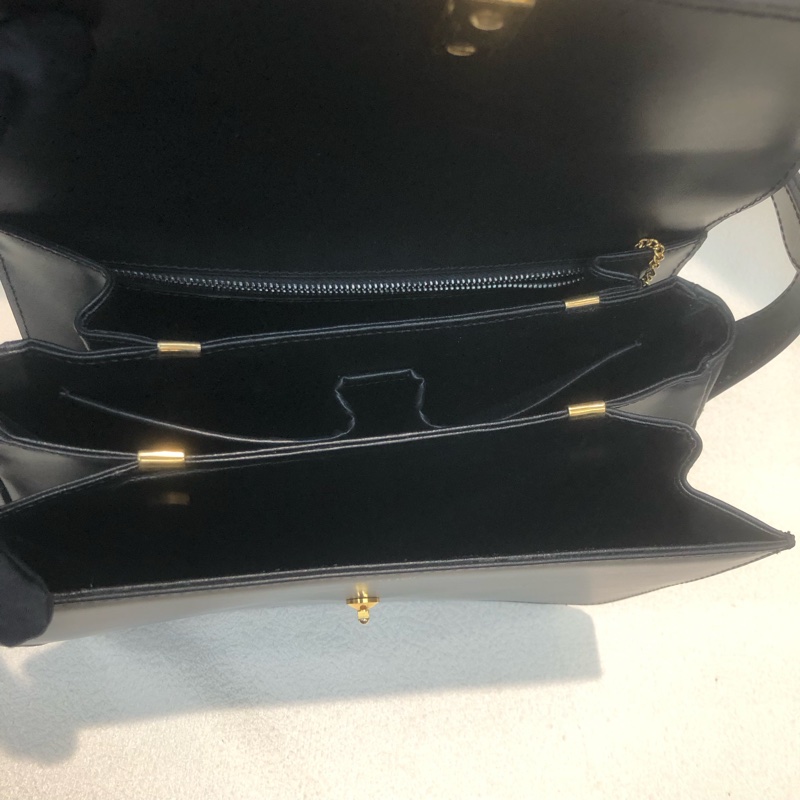 CELINE 深咖啡色 Vintage 單肩包XB565-14